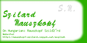 szilard mauszkopf business card